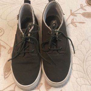 Keds army green tennis shoes